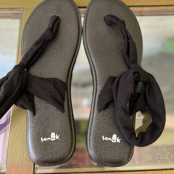 Sanuk Yoga Sling Sandals - Black - Picture 3 of 7